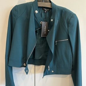 Lafayette size 2 green blazer, wool, Lycra spandex, new with tags